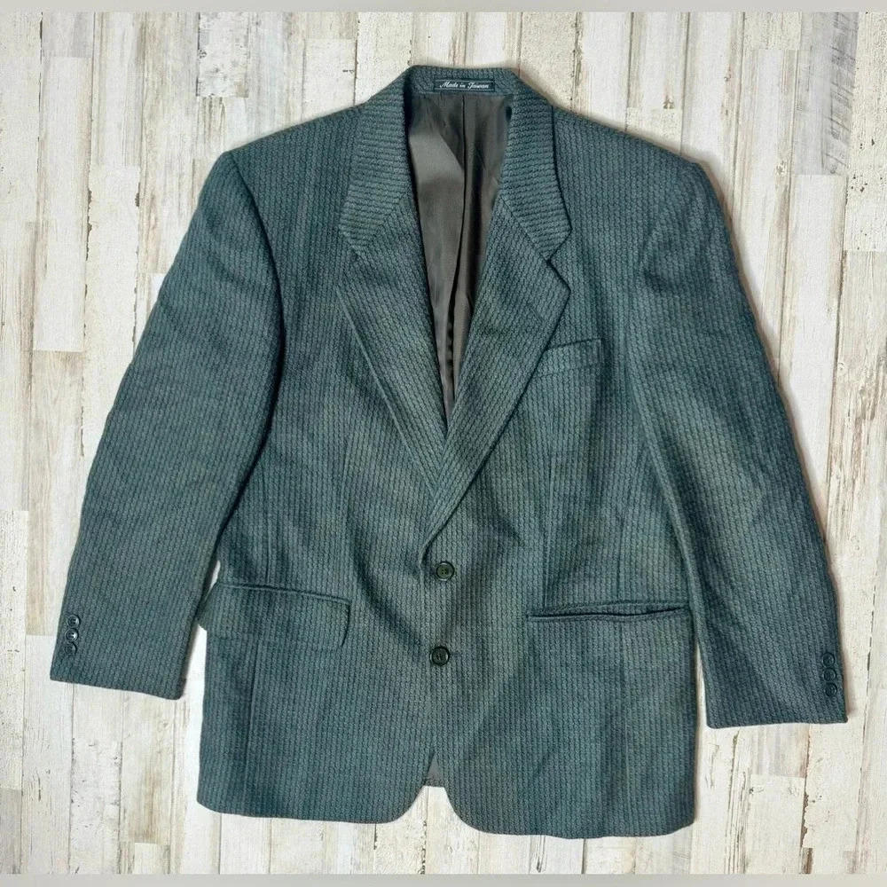 Pierre Balmain Wool Alpaca Blazer Jacket Green Size 39S